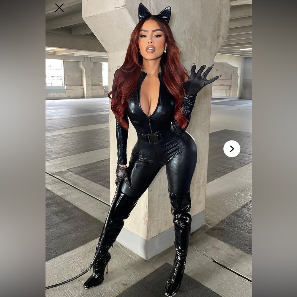 Cat Fight 5 Piece Costume Set - Black